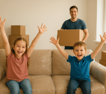 الاطفال سعداء بنقل منزلهم مع ابطال جدة