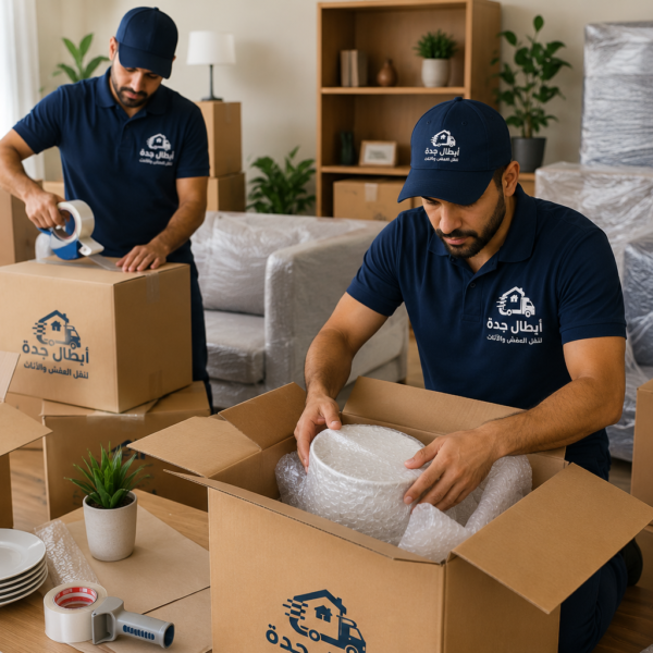 عمال شركة نقل عفش بجدة عمال تعبئة الاثاث بحي ابحر الشمالية بجدة