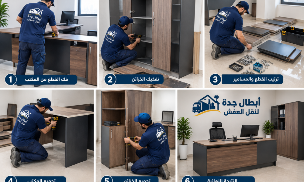 خطوات العمل خطوات عملية تجميع أثاث المكاتب